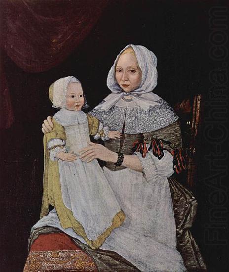 Portrat der Mrs. Elisabeth Freake und ihrer Tochter Mary, unknow artist